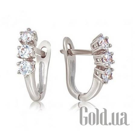 Серьги Золотые серьги с бриллиантами