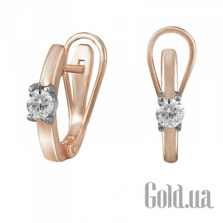 Серьги Золотые серьги с куб.циркониями