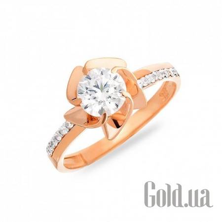 Кольцо Золотое кольцо с куб. циркониями, 17