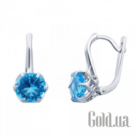 Серьги Серебряные серьги с куб. циркониями
