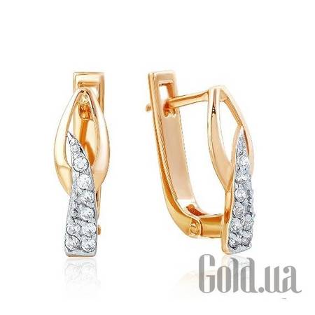 Серьги Золотые серьги с куб. циркониями