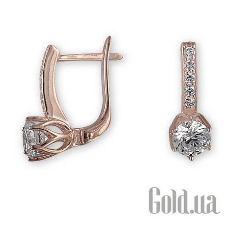 Серьги Золотые серьги с куб. циркониями