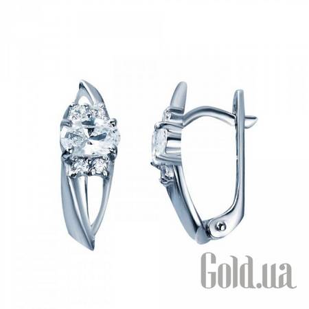 Серьги Серебряные серьги с куб. циркониями