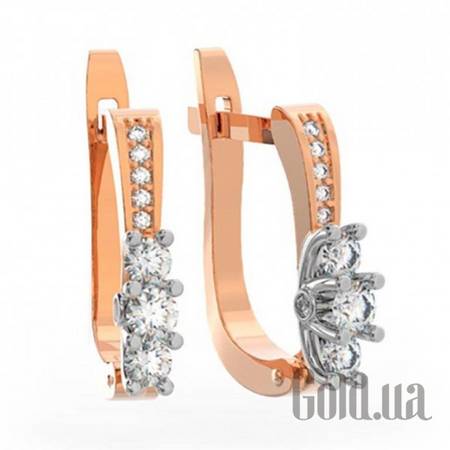 Серьги Золотые серьги с куб. циркониями
