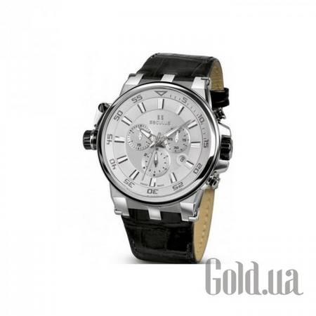 Швейцарские часы Мужские часы 4510.5.503D white, ss, black leather