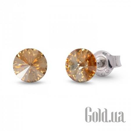 Пусеты (гвоздики) Серьги с кристаллами Swarovski