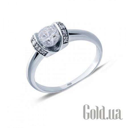 Кольцо Серебряное кольцо с куб. циркониями, 17