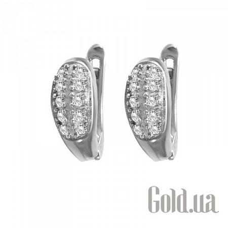 Серьги Серебряные серьги с куб. циркониями