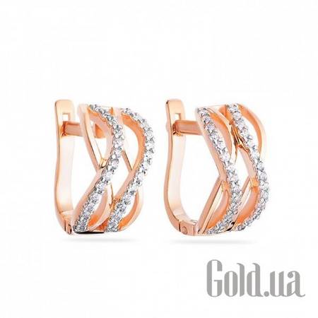 Серьги Золотые серьги с куб. циркониями