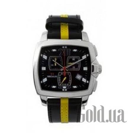 Швейцарские часы Мужские часы 4480.1.816 black, ss, black yellow leather