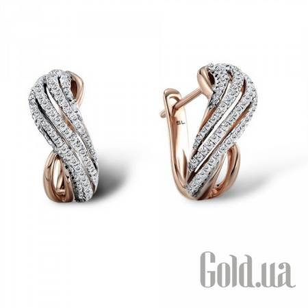 Серьги Золотые серьги с бриллиантами