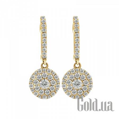 Серьги Золотые серьги с бриллиантами