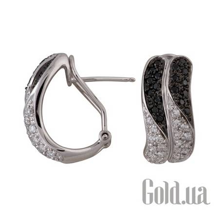 Серьги Золотые серьги с бриллиантами