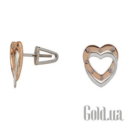 Серьги-гвоздики Золотые серьги с бриллиантами