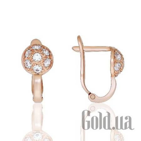 Серьги Золотые серьги с кубическим цирконием