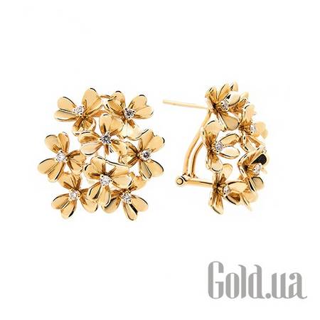 Серьги Золотые серьги с бриллиантами
