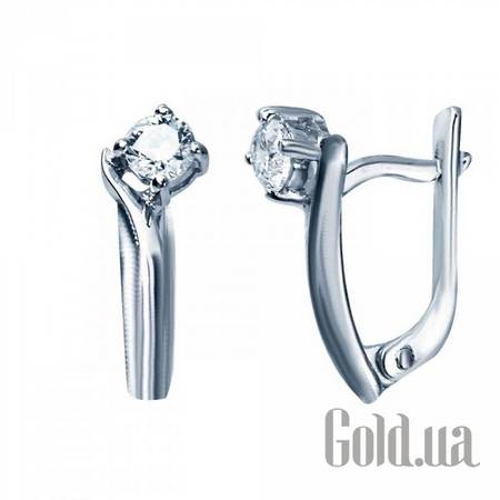 Серьги Серебряные серьги с куб. циркониями