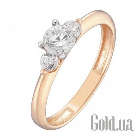 Кольцо Золотое кольцо с куб. циркониями, 17