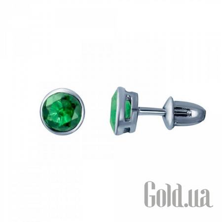 Серьги-гвоздики Серебряные серьги с куб. циркониями