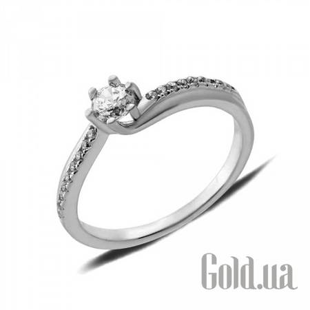 Кольцо Серебряное кольцо с куб. циркониями, 16