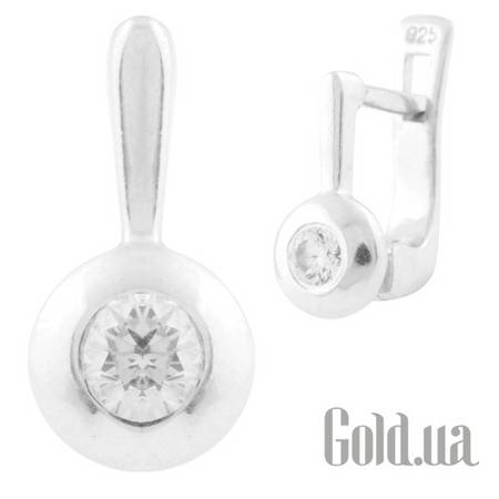 Серьги Серебряные серьги с куб. циркониями