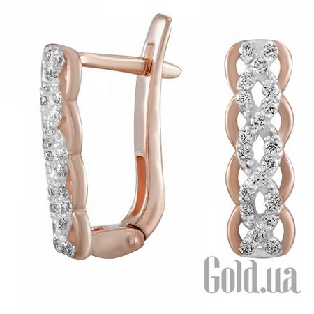 Серьги Золотые серьги с куб. циркониями