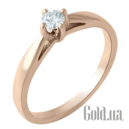 Кольцо Золотое кольцо с бриллиантом, 17.5