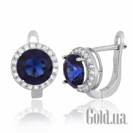 Серьги Серебряные серьги с  куб. циркониями