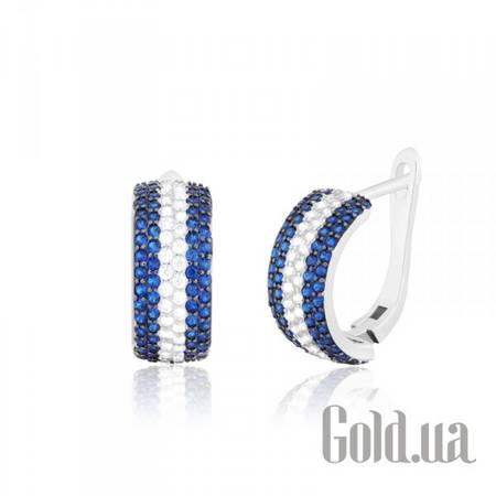 Серьги Серебряные серьги с куб. циркониями