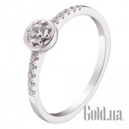 Кольцо Золотое кольцо с куб. циркониями, 16.5