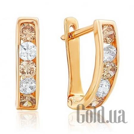 Серьги Золотые серьги с куб. циркониями