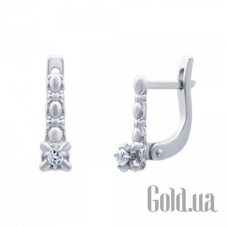 Серьги Серебряные серьги с куб. циркониями