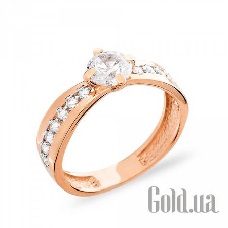 Кольцо Золотое кольцо с куб. циркониями, 16.5