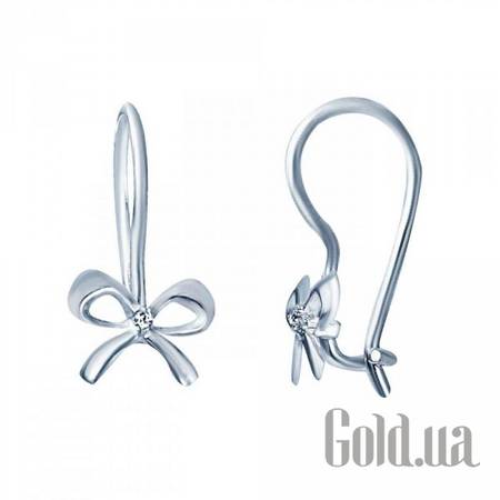 Серьги Серебряные серьги с куб. циркониями