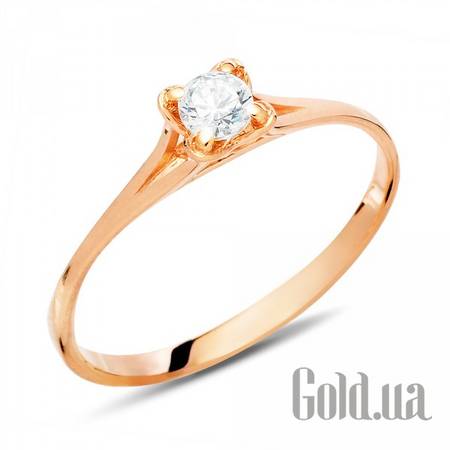 Кольцо Золотое кольцо с куб. цирконием, 15.5