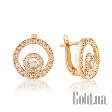 Серьги Золотые серьги с куб. циркониями
