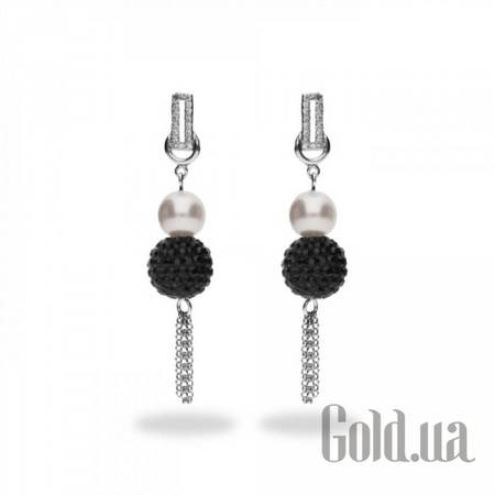 Серьги с подвесками Серьги с кристаллами Swarovski и искусств. жемчугом