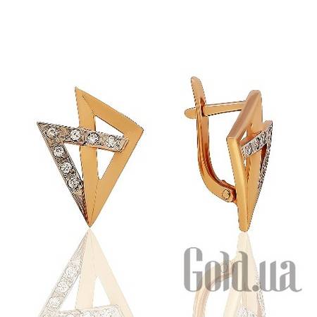 Серьги Золотые серьги с куб. циркониями