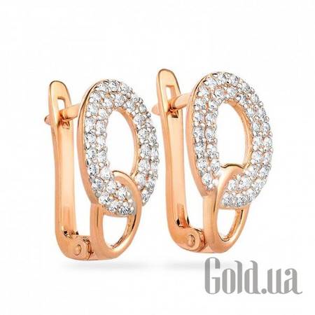 Серьги Золотые серьги с куб. циркониями