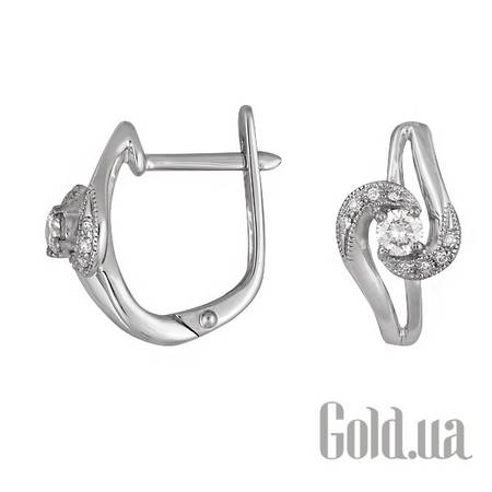 Серьги Золотые серьги с бриллиантами