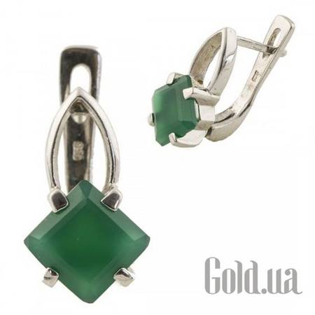 Серьги Серебряные серьги с агатами