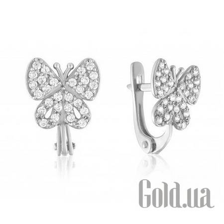 Серьги Золотые серьги с куб. циркониями