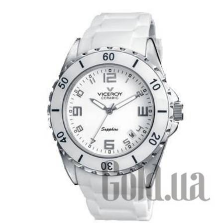 Женские часы White ceramic Date Rubber Watch 47564-05