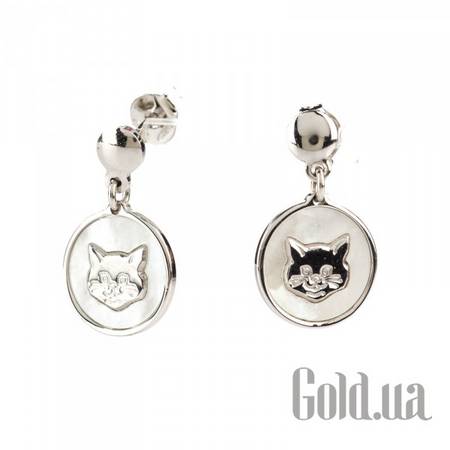 Серьги с подвесками Серебряные серьги с перламутром