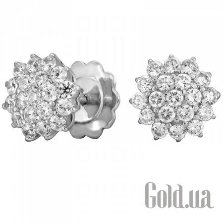 Серьги-гвоздики Золотые серьги с кубическим цирконием