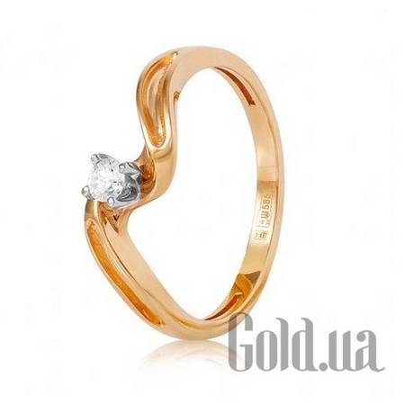 Кольцо Золотое кольцо с бриллиантом, 16.5