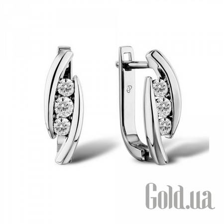 Серьги Золотые серьги с бриллиантами