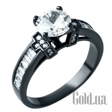 Кольцо Серебряное кольцо с куб. циркониями, 17.5