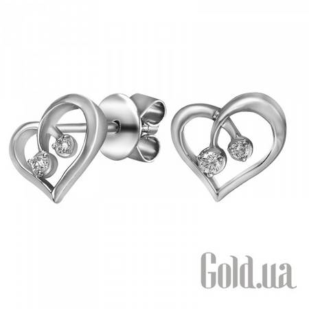 Серьги Золотые серьги с бриллиантами