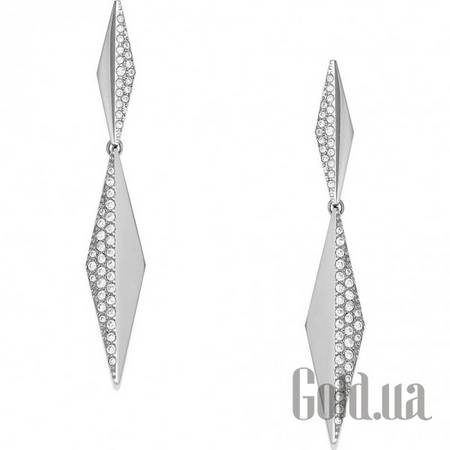 Серьги с подвесками Стальные серьги с куб. циркониями